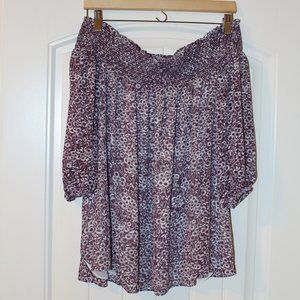 LOFT Off the Shoulder Flowy Blouse - Sz S
